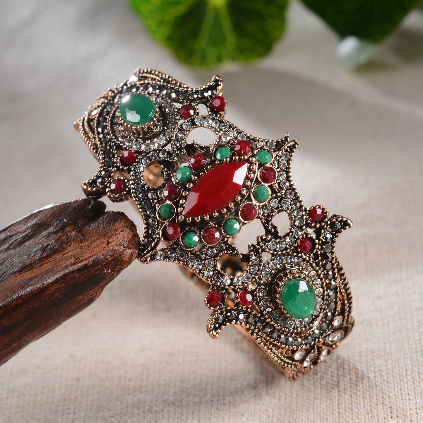 Goldvergoldetes und Diamant Damenarmband