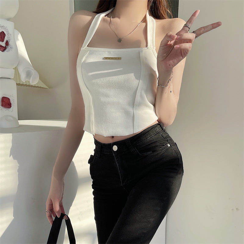 White Halter Camisole – Stylish crop top for women