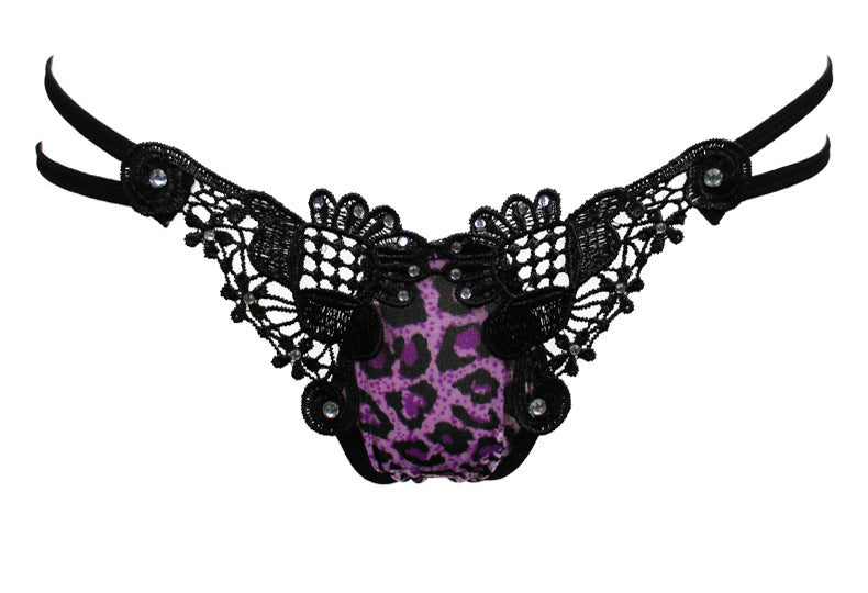 Wild Leopard Print Women's Low Waist T-Back