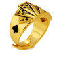 24K Vergoldeter Sandgold-Ring – Ethnischer Stil mit Diamantform