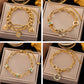 Pulsera de acero de titanio: simple, elegante y chapada en oro con acabado lacado 