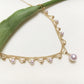 Aurora Japanische 18K Gold Spitzen-Perlen-Halskette