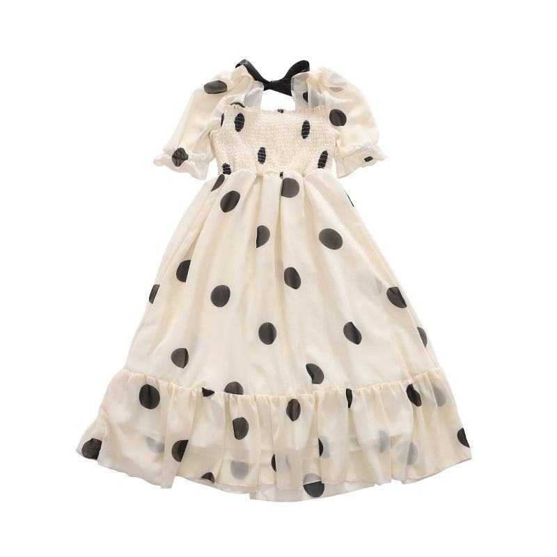 Mädchen Sommerkleid im koreanischen Stil für Kinder - Kurze Ärmel, Prinzessinnenlook