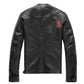 Leather leather jacket for men, short leather jacket