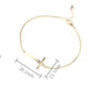 Pulsera Cruzada Chapada En Oro 18K