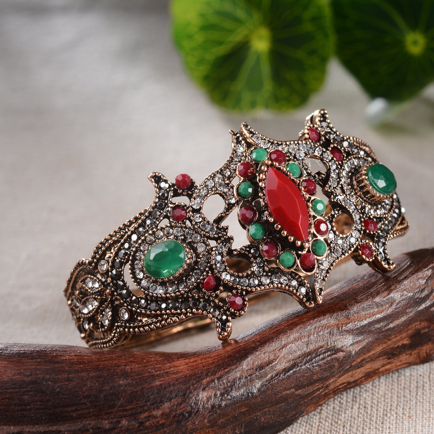Goldvergoldetes und Diamant Damenarmband