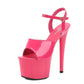 Sexy High-Heel-Plateausandalen – Elegante Lackleder-Schuhe für Damen mit Peep-Toe-Design