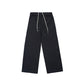 Bequeme Lazy Air Layer Loose Drape Strick-Sweatpants mit geradem Schnitt
