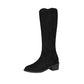 Women's Cowgirl Boots - Pointed Toe with Chunky Heel and High Shaft