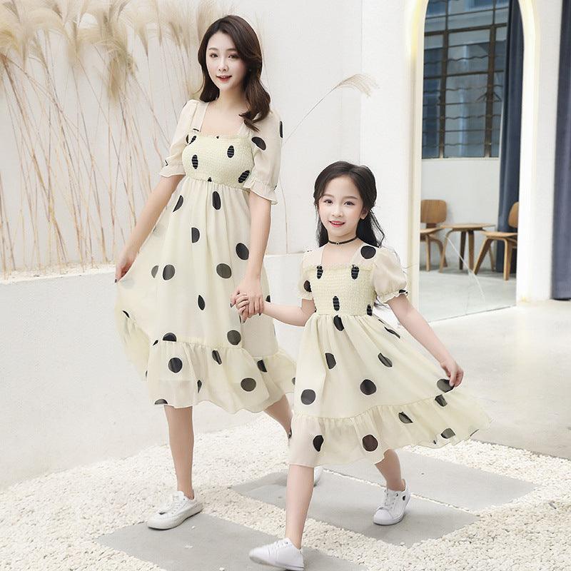 Mädchen Sommerkleid im koreanischen Stil für Kinder - Kurze Ärmel, Prinzessinnenlook
