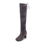 Women's Overknee Boots with High Heel - Stylish and Elegant for Autumn and Spring