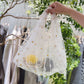 Elegante Damen-Handtasche aus Organza mit Stickerei – Verspieltes Design mit kleinen Gänseblümchen