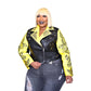Letter printed, street-ready motorcycle clothing, plus sizes, women's leather clothing