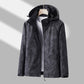 Printed Hooded Windbreaker, Unisex Fashion Solid Color Zipper Jacket Waterproof Windproof Outdoor Clothing for Women Men
