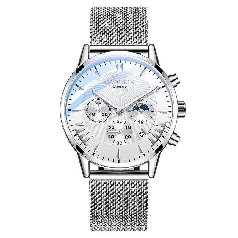 Men's Alloy Mesh Strap Watch