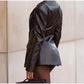 Damen-Lederjacke mit Taillierung