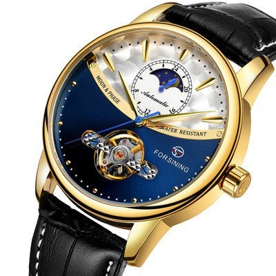 Luxurious automatic watch with world time and tourbillon function 