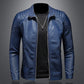Men's Motorcycle Leather Jacket Thin Coat