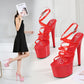 Extravagant High Heel Platform Sandals – Transparent Strappy Shoes for Women with Super High Heels