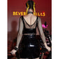 Women's Dark Style PU Strappy Suspender Top – Fashionable and edgy