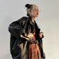 Damen-Lose-Passform-Kurzmantel aus PU-Leder im Retro-Stil