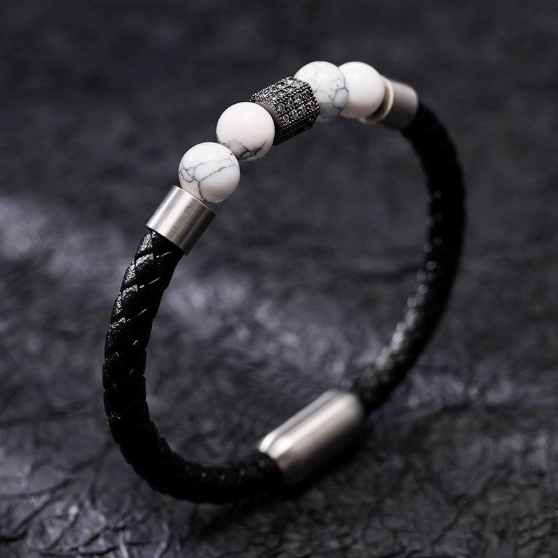 Handgewebtes Lederarmband aus Rindsleder – Eleganz trifft auf Stil