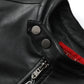 Biker leather jacket in the same color