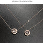 Roségold Pulsierendes Herz Diamant Anhänger Klavikula Kette