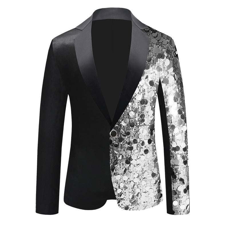 men's sequin jacket dance suit