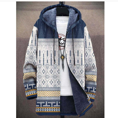 Bedruckte Stehkragenjacke für Herren