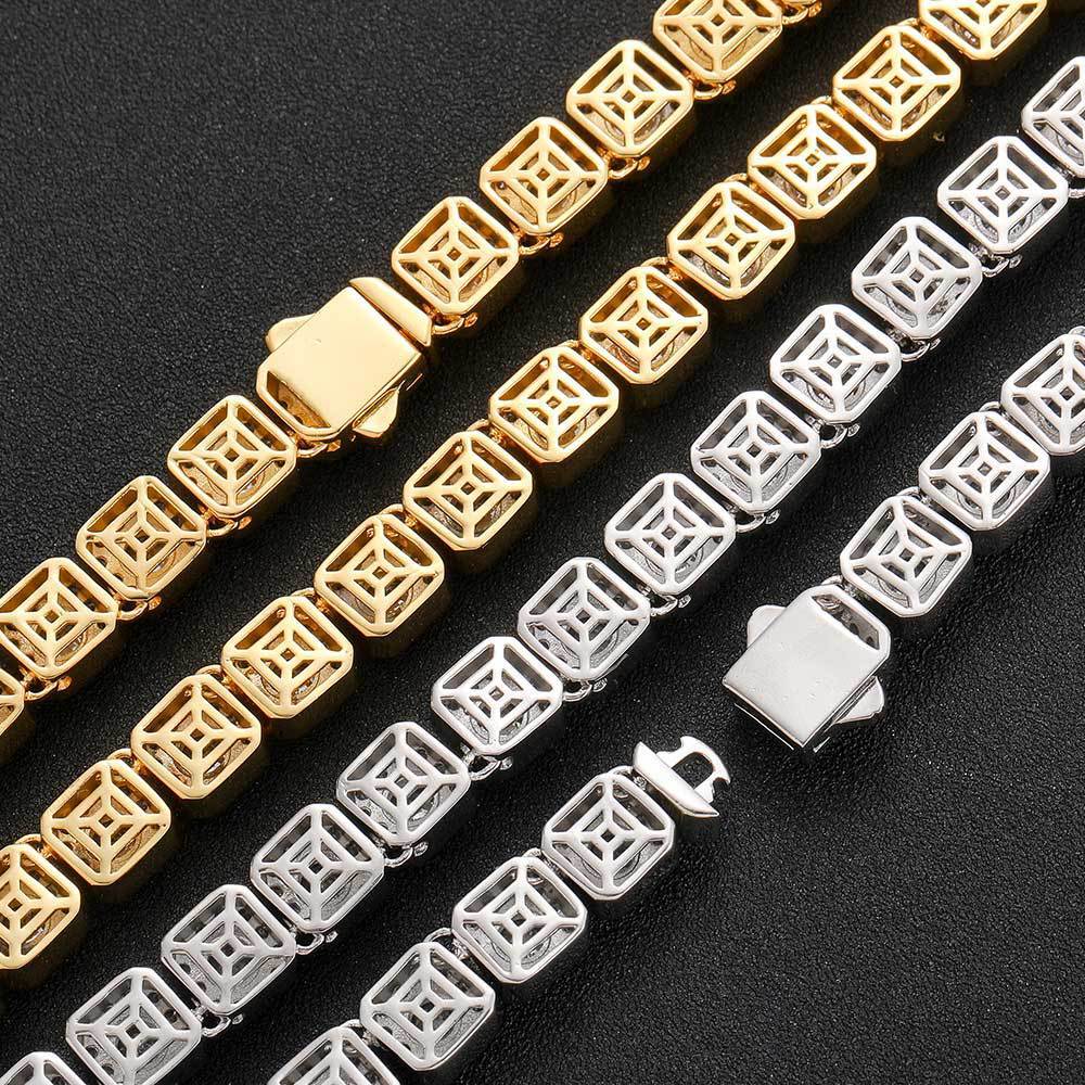 10 mm Federklemmen-Verschluss Quadratische Rock Candy Kette