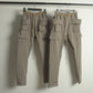 Knitted cotton pants with double ring