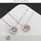 Roségold Pulsierendes Herz Diamant Anhänger Klavikula Kette