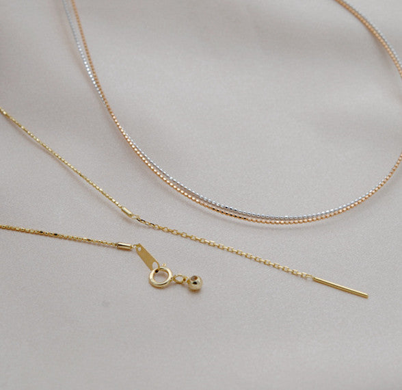 Kettenverlängerungskette 18K Gold Halskette Sleeve Kettenhalter DIY Zubehör