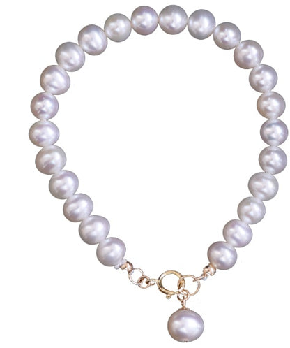 14K Gold Bracelet with Natural Pearl