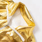 PU Metallic Zipper Fashion New Polo Collar Coat