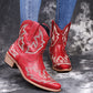 Women's Cowboy Boots - Embroidered Western Wedge Boots