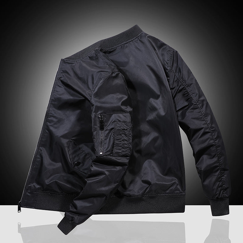 Aviator-Jacke, bestickte Baseballjacke für Herren