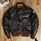 Chaqueta de cuero estilo motero casual americana