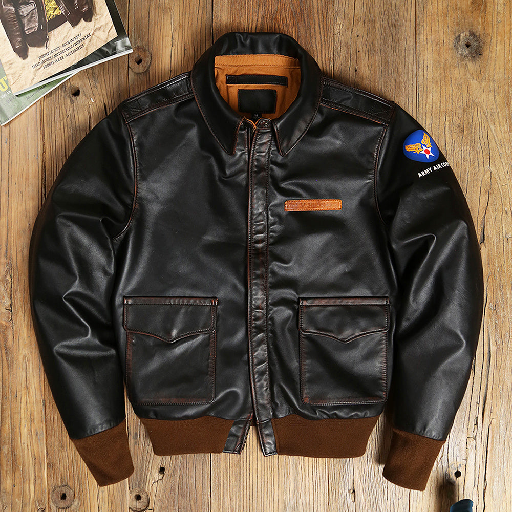 Chaqueta de cuero estilo motero casual americana