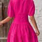 Sommerliches, elegantes Slim-Fit-Kleid in Unifarben für Damen