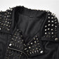 Stylish punk jacket with rivets – rock look made of faux leather