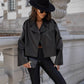 Damen-Retro-Lederjacke im modischen Design