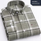 Baumwoll-Langarmhemd mit Karomuster, Business, Slim Fit
