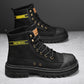 Herren Motorradstiefel – Dicke Sohle, Canvas-Stil für Freizeit und Arbeit