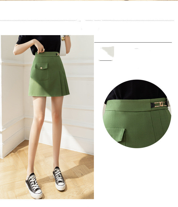 Anti-Glare A-Linien-Kurzer Rock – Urbaner Casual-Look