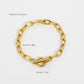 Klassisches Gold Armband Paperclip Armband