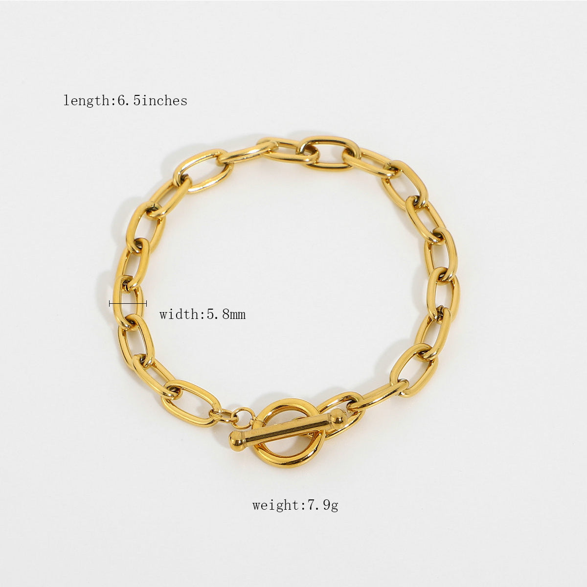 Klassisches Gold Armband Paperclip Armband