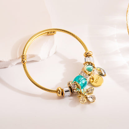 Gold Titanstahl Edelstahl Armband
