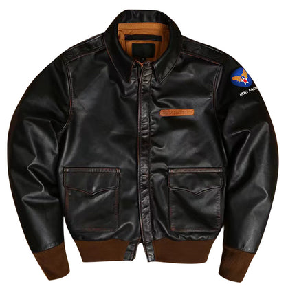 Chaqueta de cuero estilo motero casual americana
